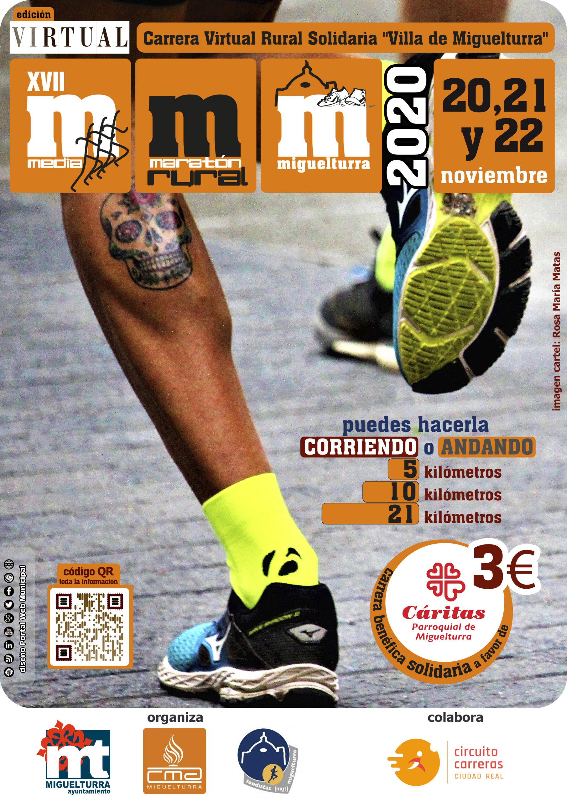 Cartel Media Maratón Rural 'Villa de Miguelturra' 2020 (Foto: Ayto. de Miguelturra).