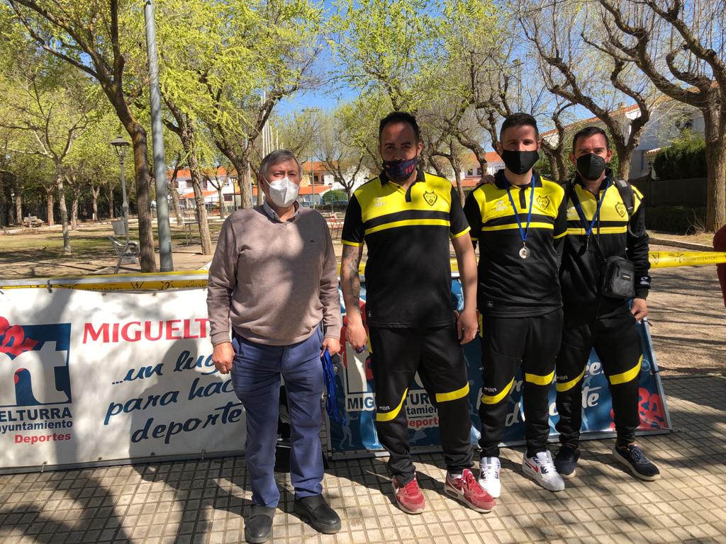 Tripleta del CDP Miguelturra, subcampeona de la Fase Previa Provincial.