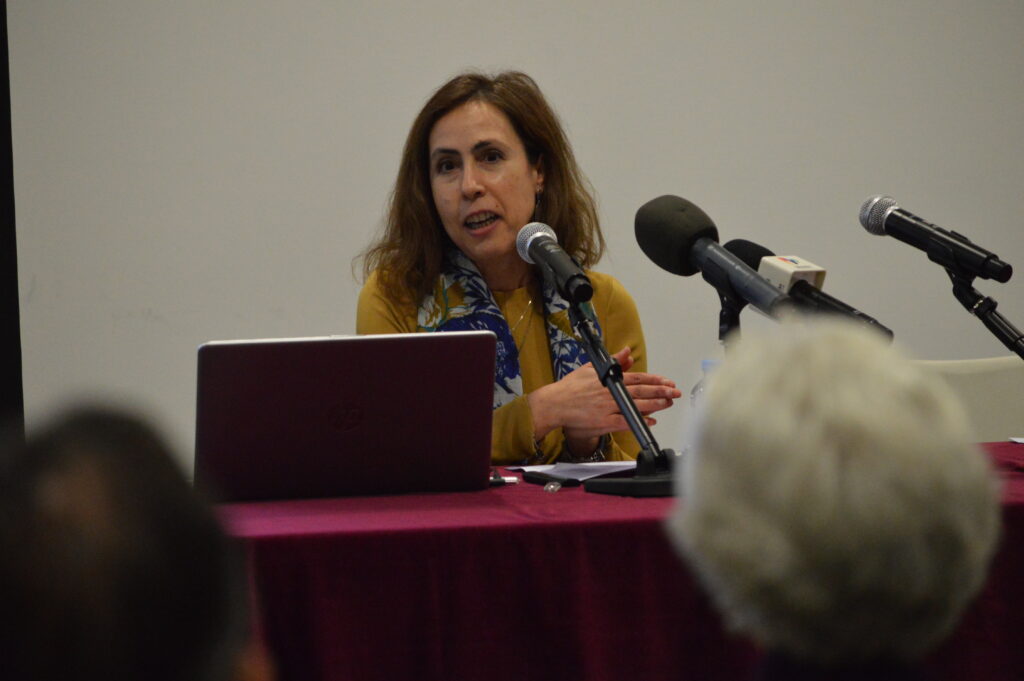 Esmeralda Muñoz en las II Jornadas Culturales del Carnaval de Miguelturra (Foto: Diario de Miguelturra).
