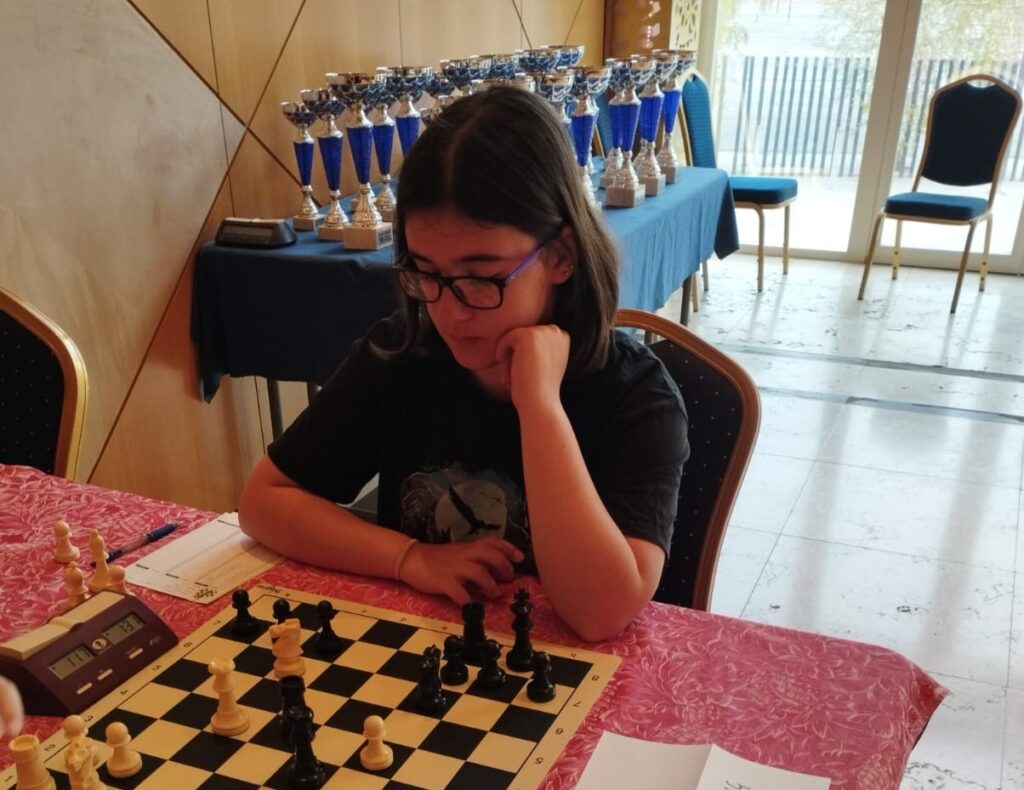Lucia Santos Moraza en el Campeonato Regional de ajedrez (Foto: Club Ajedrez Ciudad Real).