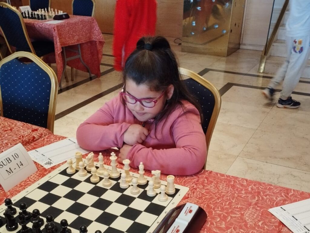 Noa Santos Moraza en el Campeonato Regional de ajedrez (Foto: Club Ajedrez Ciudad Real).