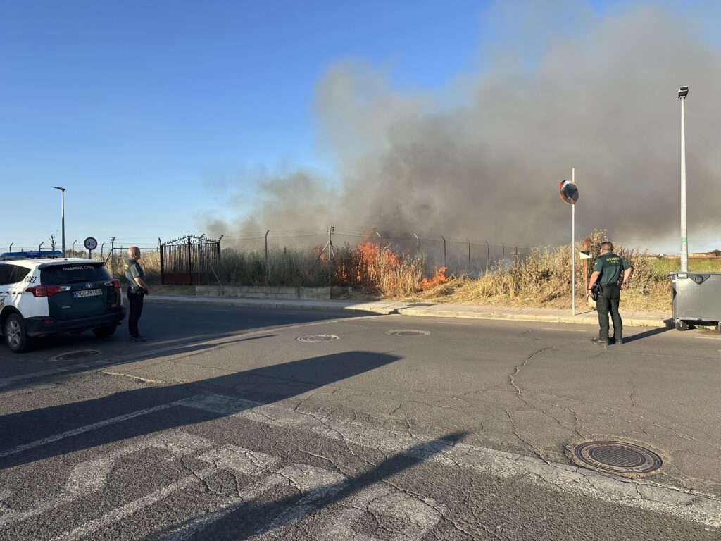 Incendio en la Avenida de Europa (Foto: Diario de Miguelturra).