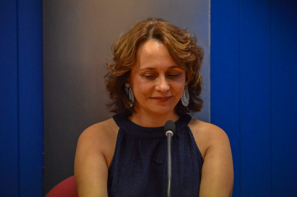 Ángela Mohíno durante la rueda de prensa (Foto: Diario de Miguelturra).