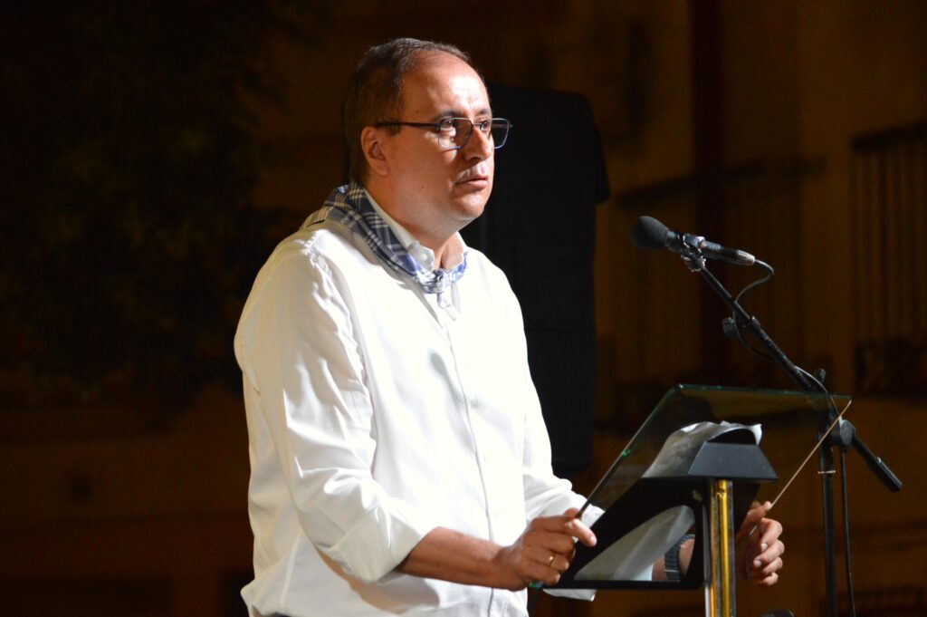 Luis Ramón Mohíno dedicó unas palabras a la ciudadanía (Foto: Diario de Miguelturra).